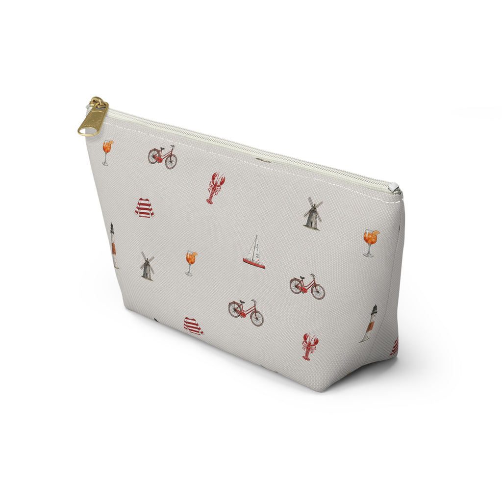 Icons of The Hamptons Heather Gray Accessory Pouch — T-Bottom Makeup Bag