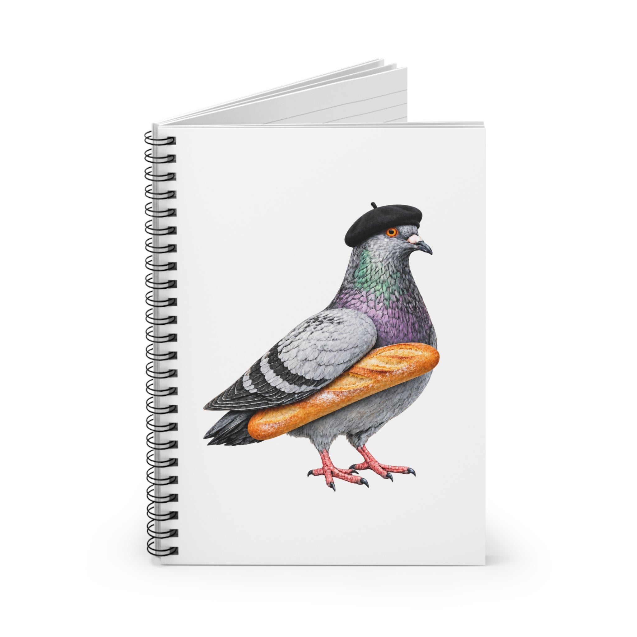 Customizable Carroll Gardens NYC Pigeon Spiral Journal | Bronx Little Italy Bird Lovers Notebook
