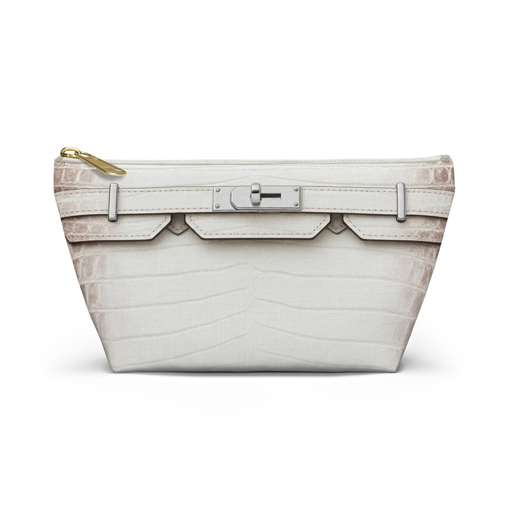 Canal Street White Makeup Bag —  T-Bottom Travel Bag