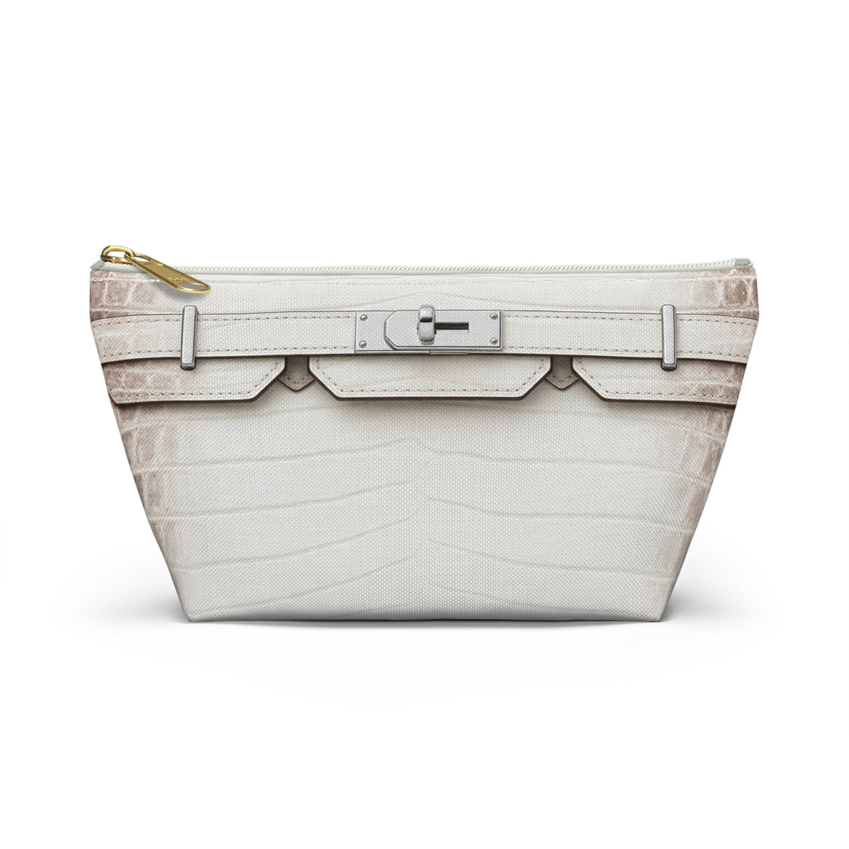 Canal Street White Makeup Bag —  T-Bottom Travel Bag