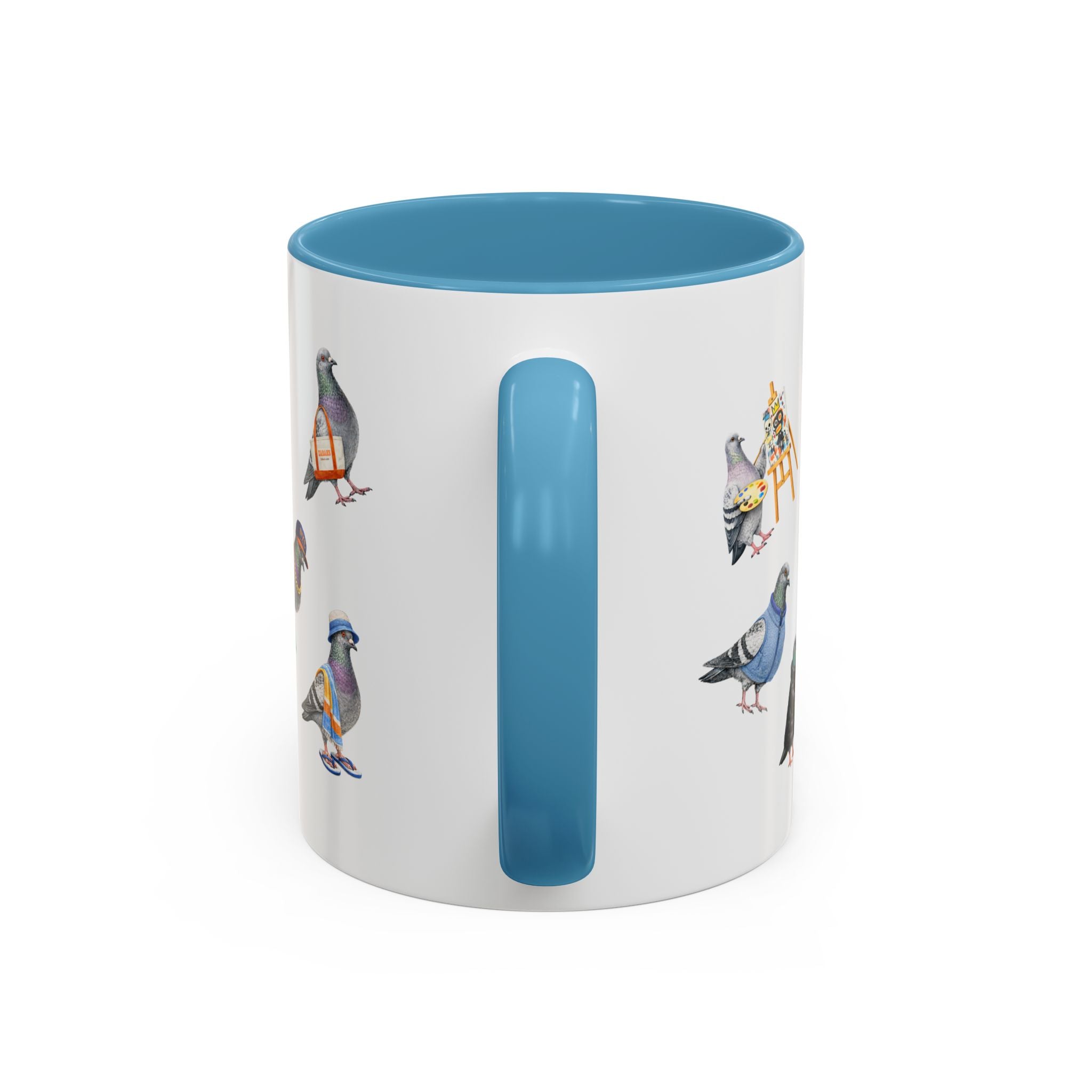 Pigeons of New York Colorful Mug | NYC Pigeon Bird Lovers Coffee Cup