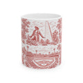 Boston Red Toile de Jouy Ceramic Mug – Boston Chinoiserie (11oz)