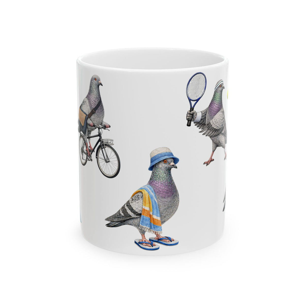Get Well Soon | NYC Pigeon Active Lifestyle Bird Lovers 11oz Coffee Cup