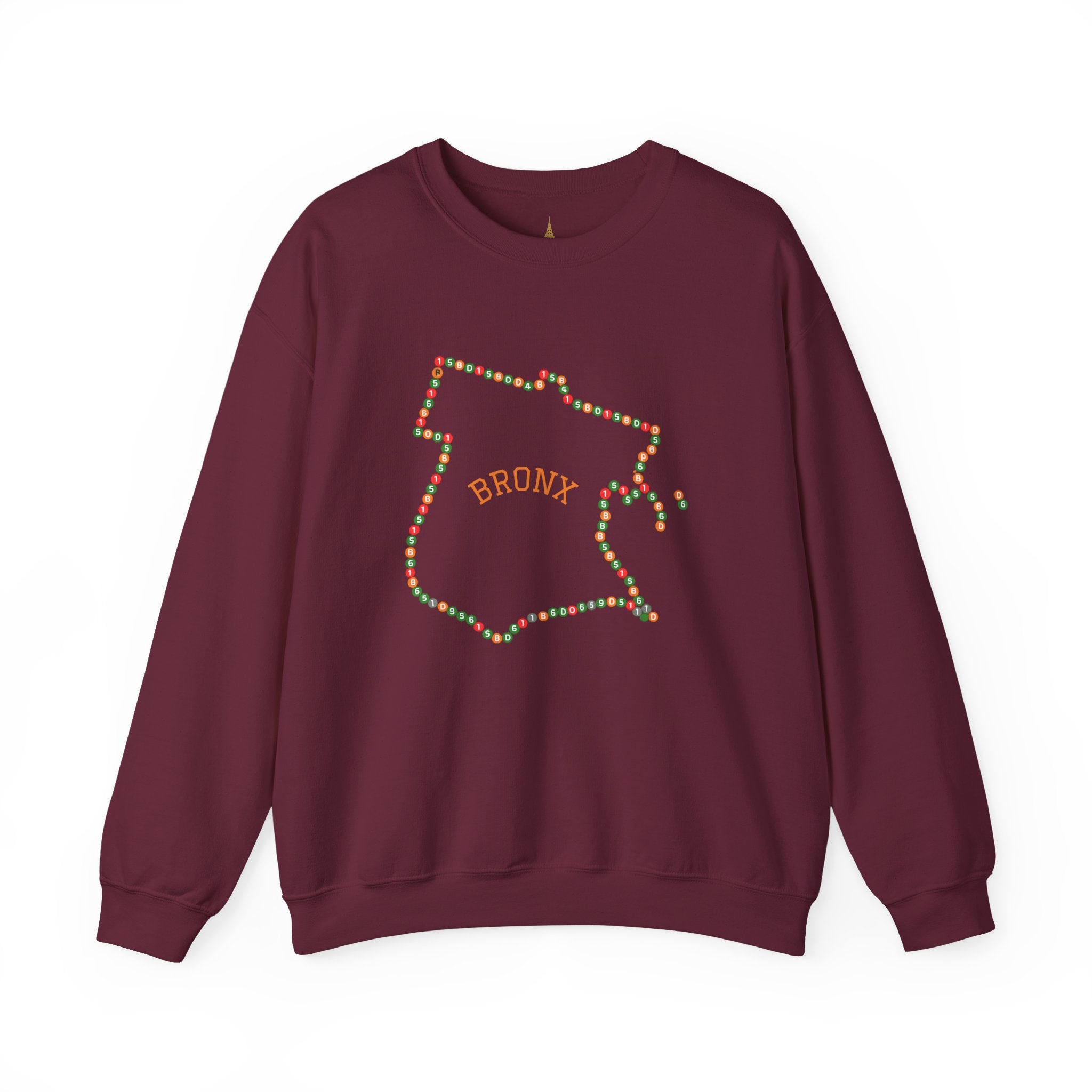The Bronx Map Subway Signs Sweatshirt | NYC Crewneck Sweater