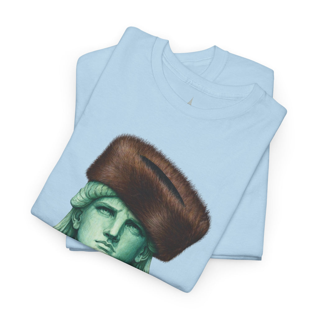 Statue of Liberty Crowned with Shtreimel T-Shirt | NYC Statue Tee