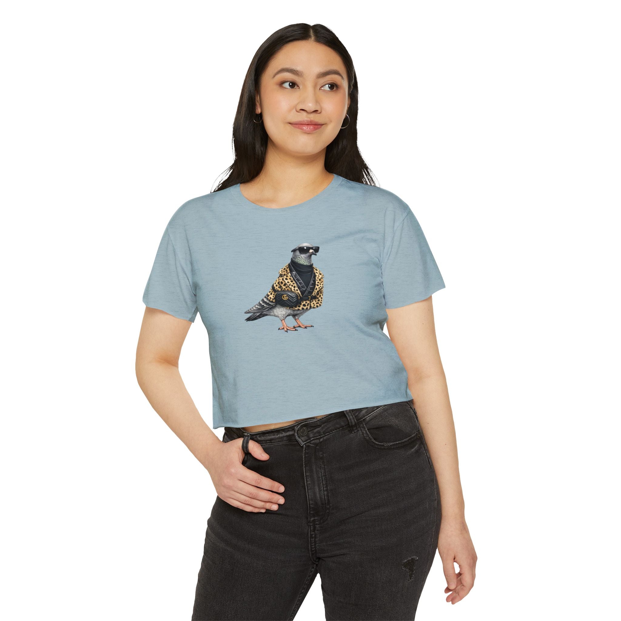 Customizable Staten Island NYC Pigeon Crop Top