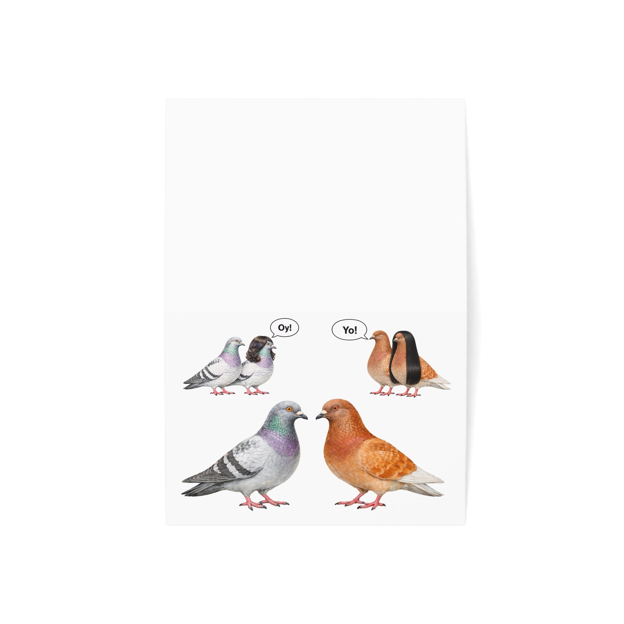 Brooklyn Romeo & Juliet Romantic Pigeon Greeting Cards | Forbidden Love Card