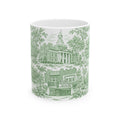 Great Neck Green Toile de Jouy 11oz Ceramic Mug