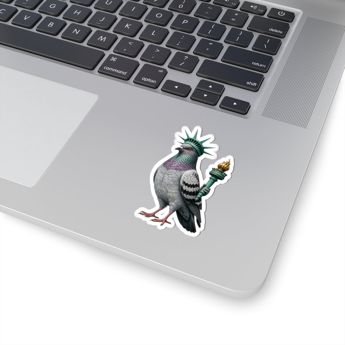 Liberty Island NYC Pigeon 3" x 3" Sticker