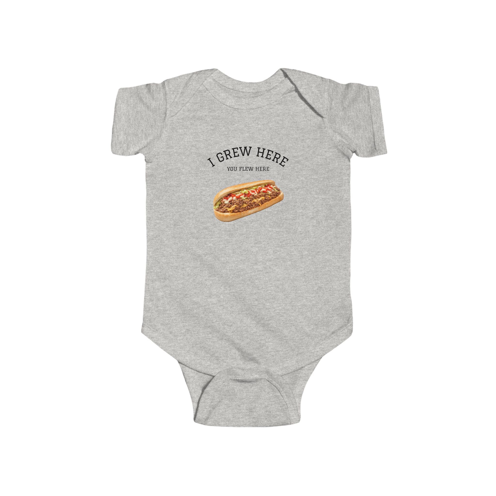 Chopped Cheese Baby Bodysuit | I Grew Here You Flew Here baby onesie
