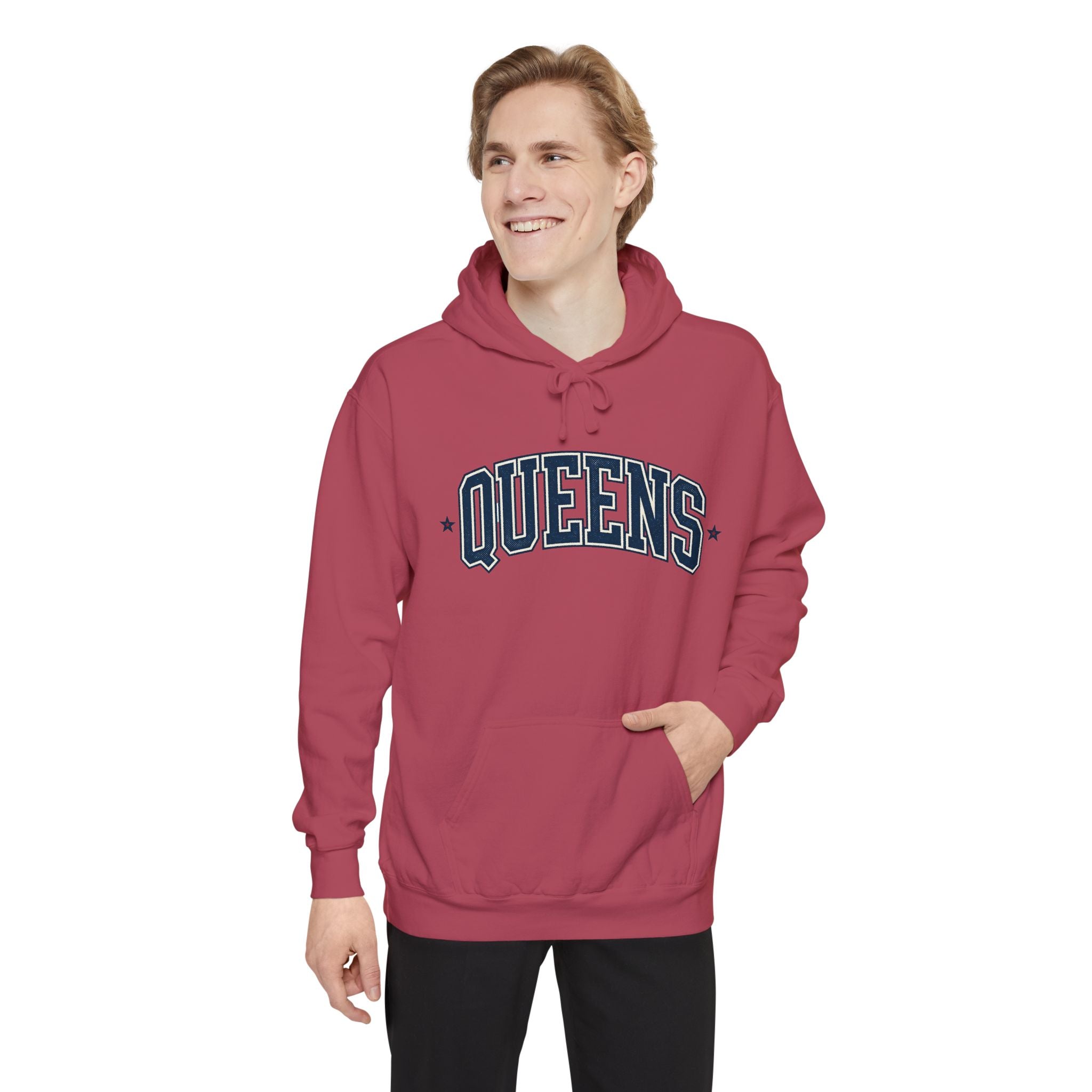 Sudadera con capucha Queens — Suéter con capucha teñido en prenda