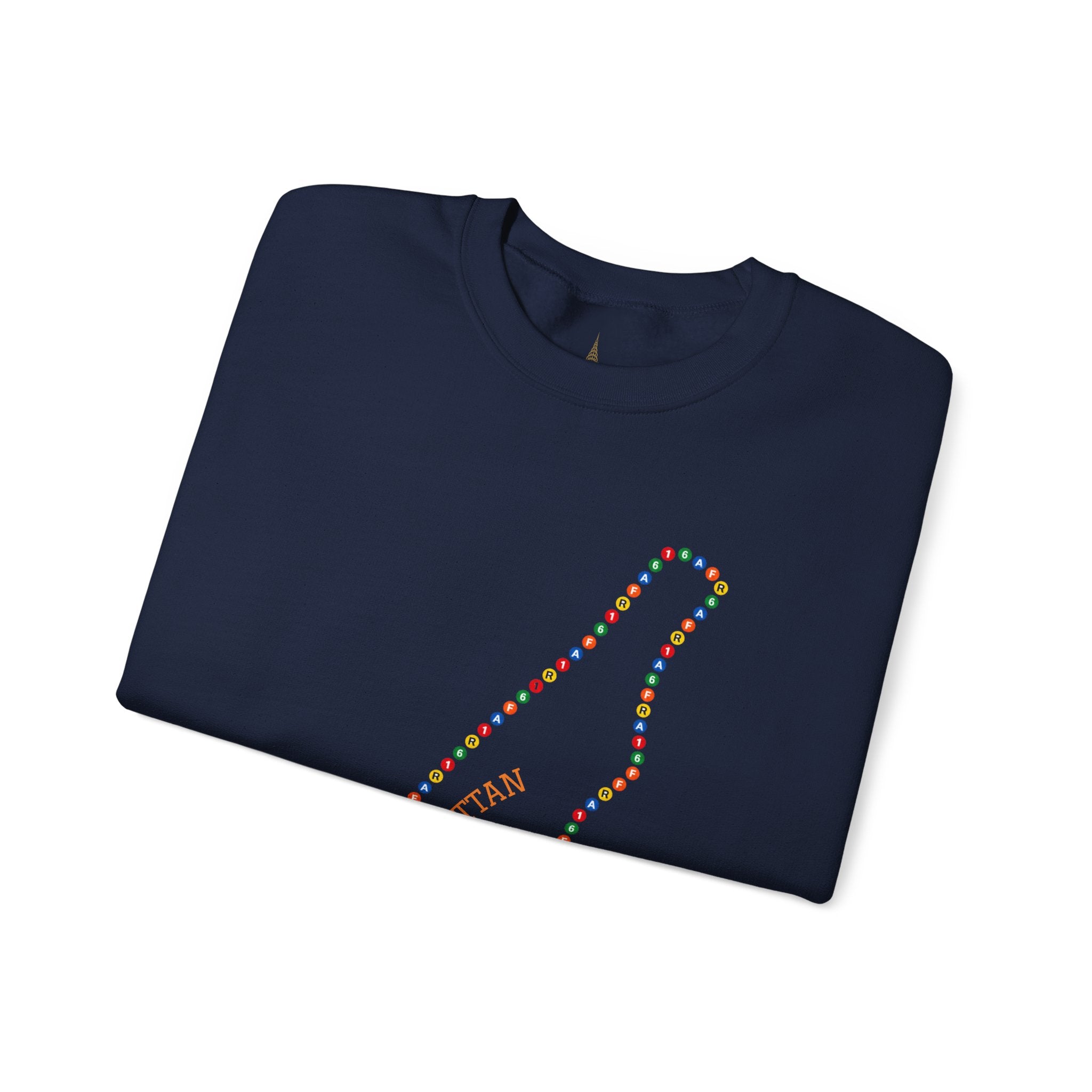 Manhattan Map Subway Signs Sweatshirt | NYC Crewneck Sweater