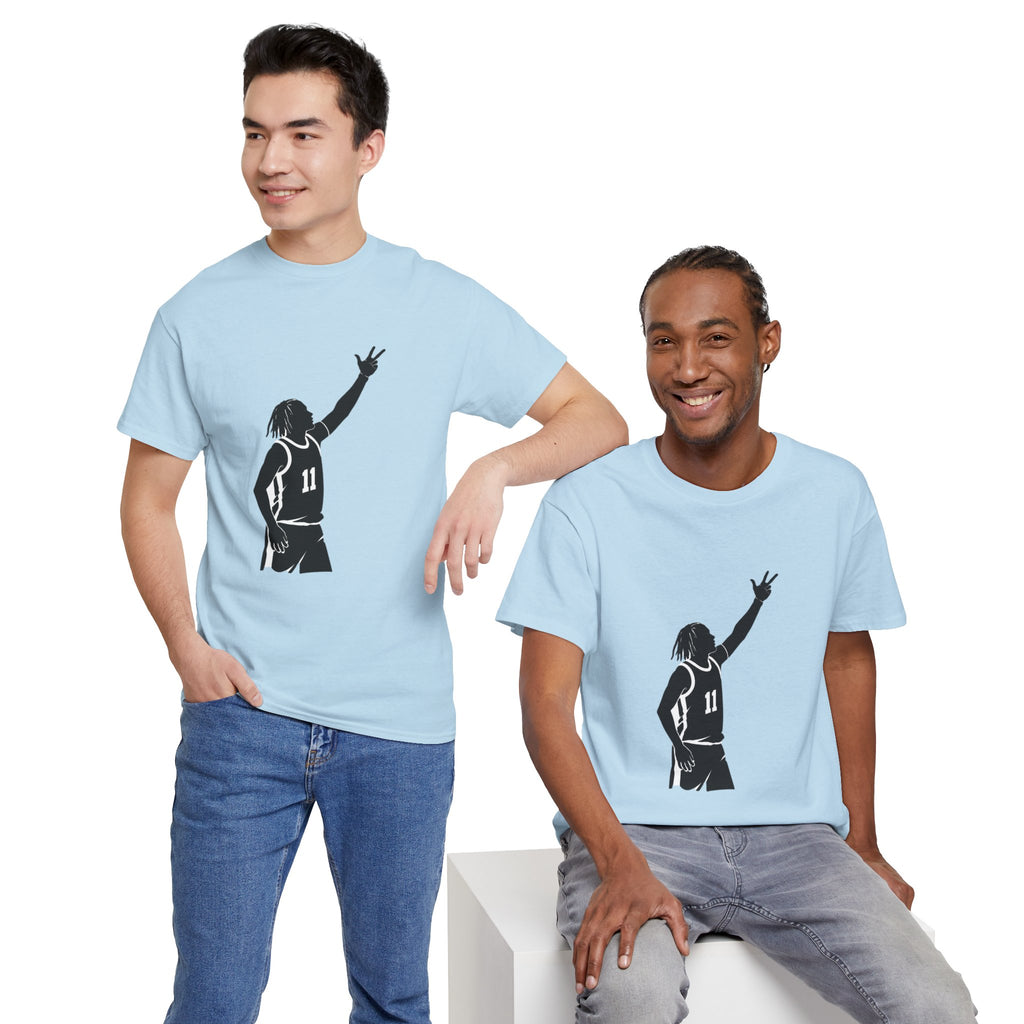 Customizable Jalen Brunson 3 Points Celly T-Shirt | New York Basketball Tee