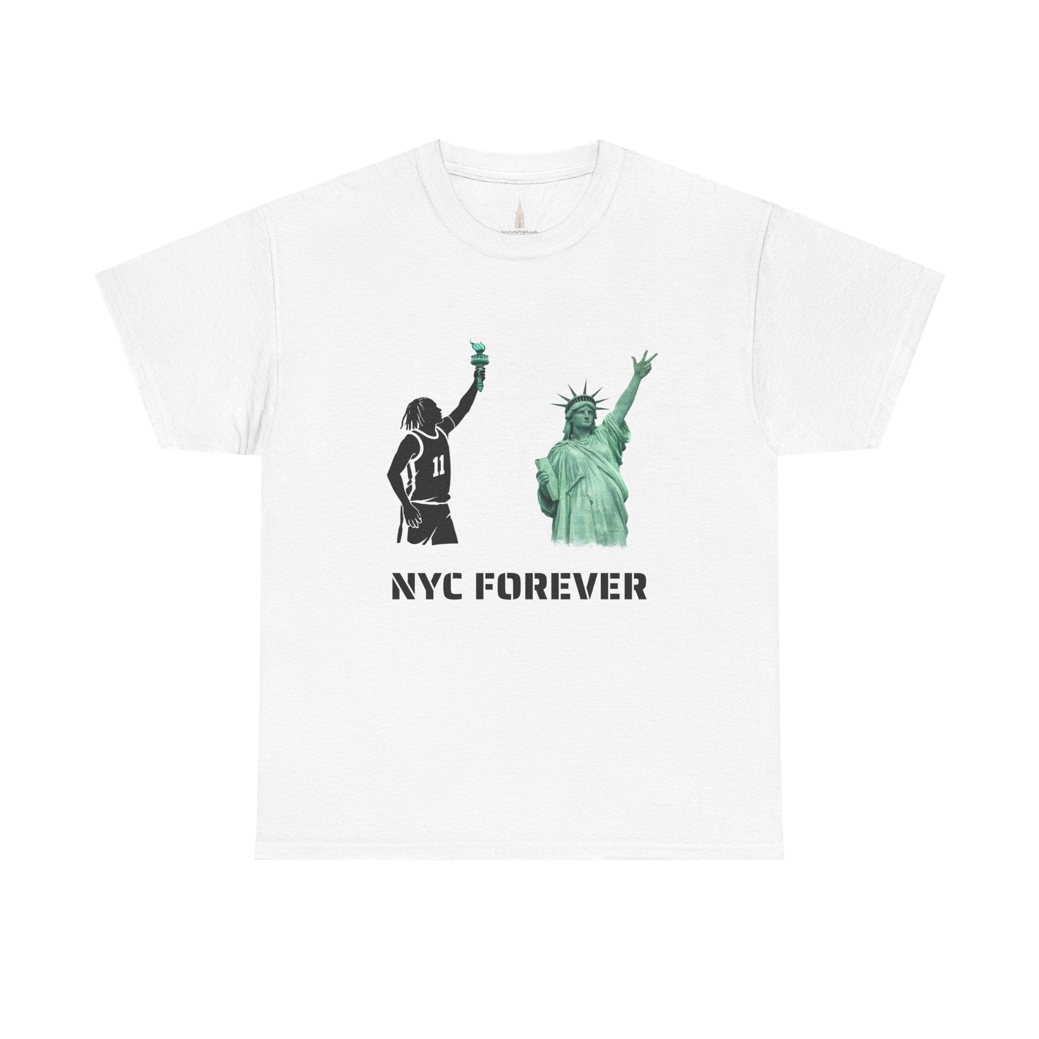 New York Forever Basketball Tee | Jalen Brunson Statue of Liberty T-Shirt