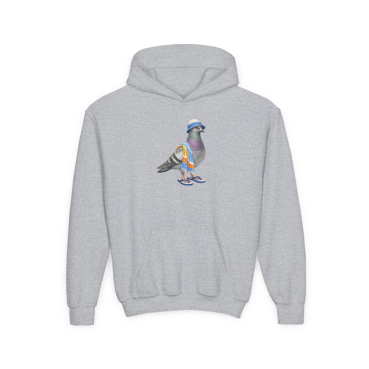 Customizable Coney Island NYC Pigeon NYC Kids Hoodie | New York Beach Bum Bird Lovers Childrens Hooded Sweatshirt