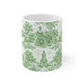 Dublin Green Toile de Jouy Ceramic Mug — Coffee Cup (11oz; Ships from Europe)