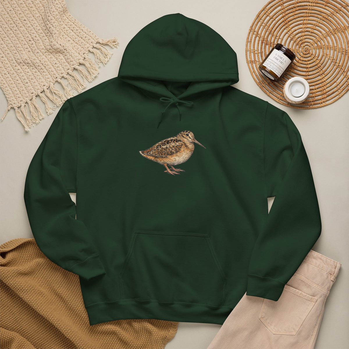 Sudadera con capucha de pájaro becada americana de Bryant Park — Sudadera con capucha para amantes de la naturaleza y la observación de aves