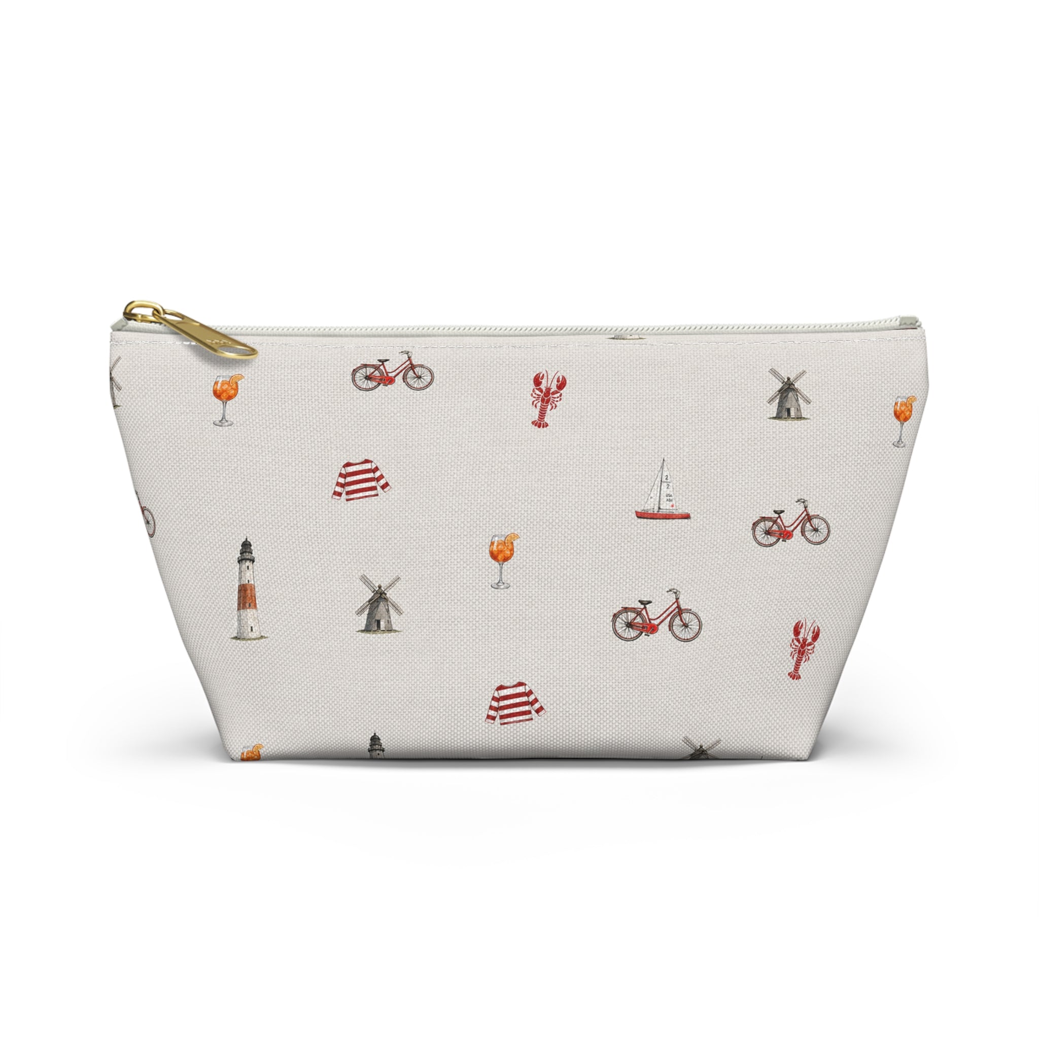 Icons of The Hamptons Heather Gray Accessory Pouch — T-Bottom Makeup Bag