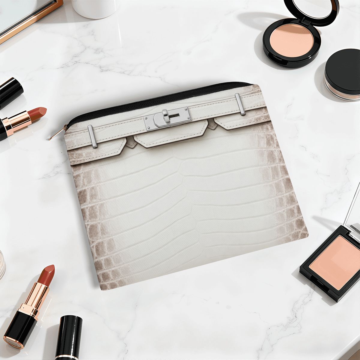 Canal Street White Large Coin Purse