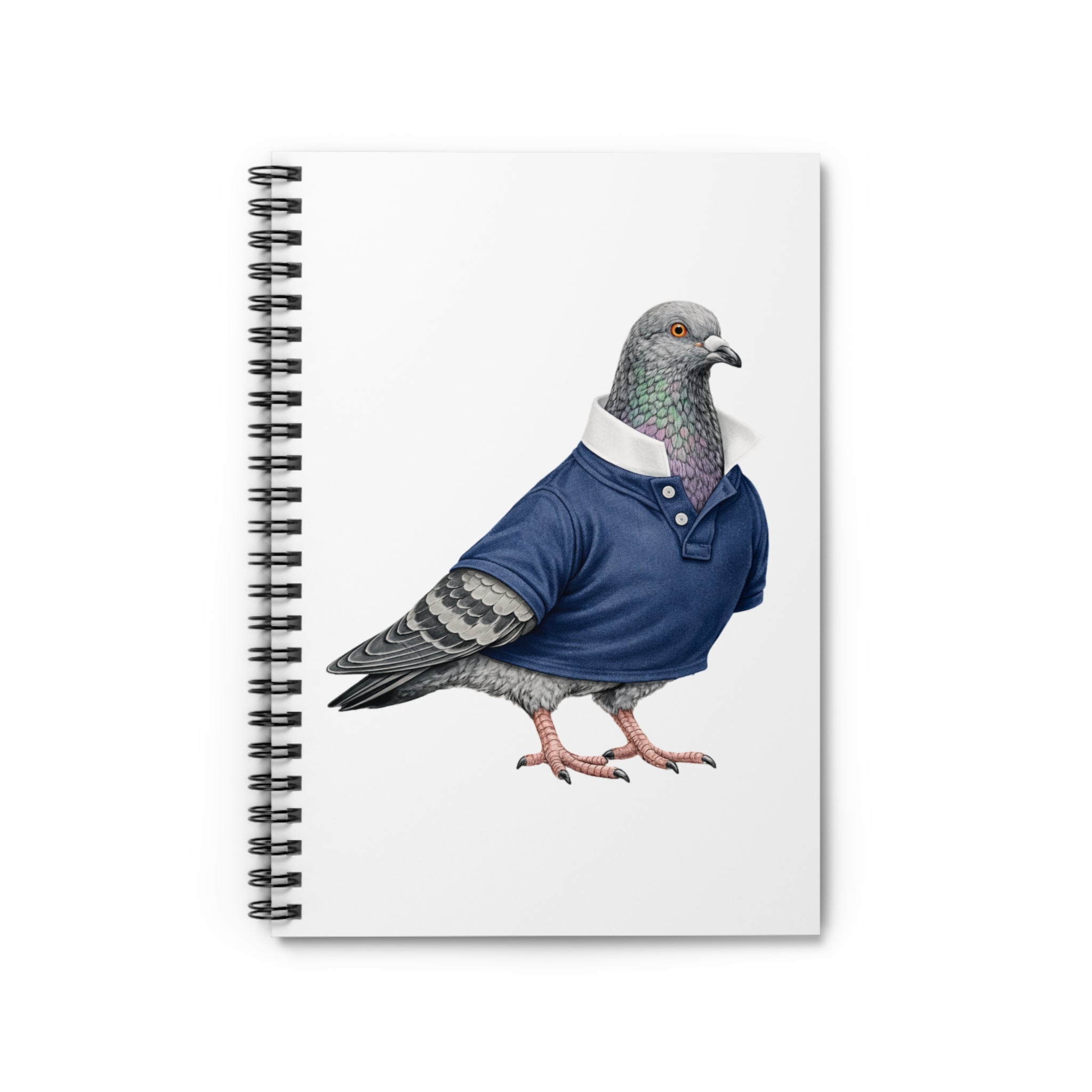Customizable Upper East Side NYC Pigeon Spiral Journal | UES Preppy Polo Bird Lovers Notebook