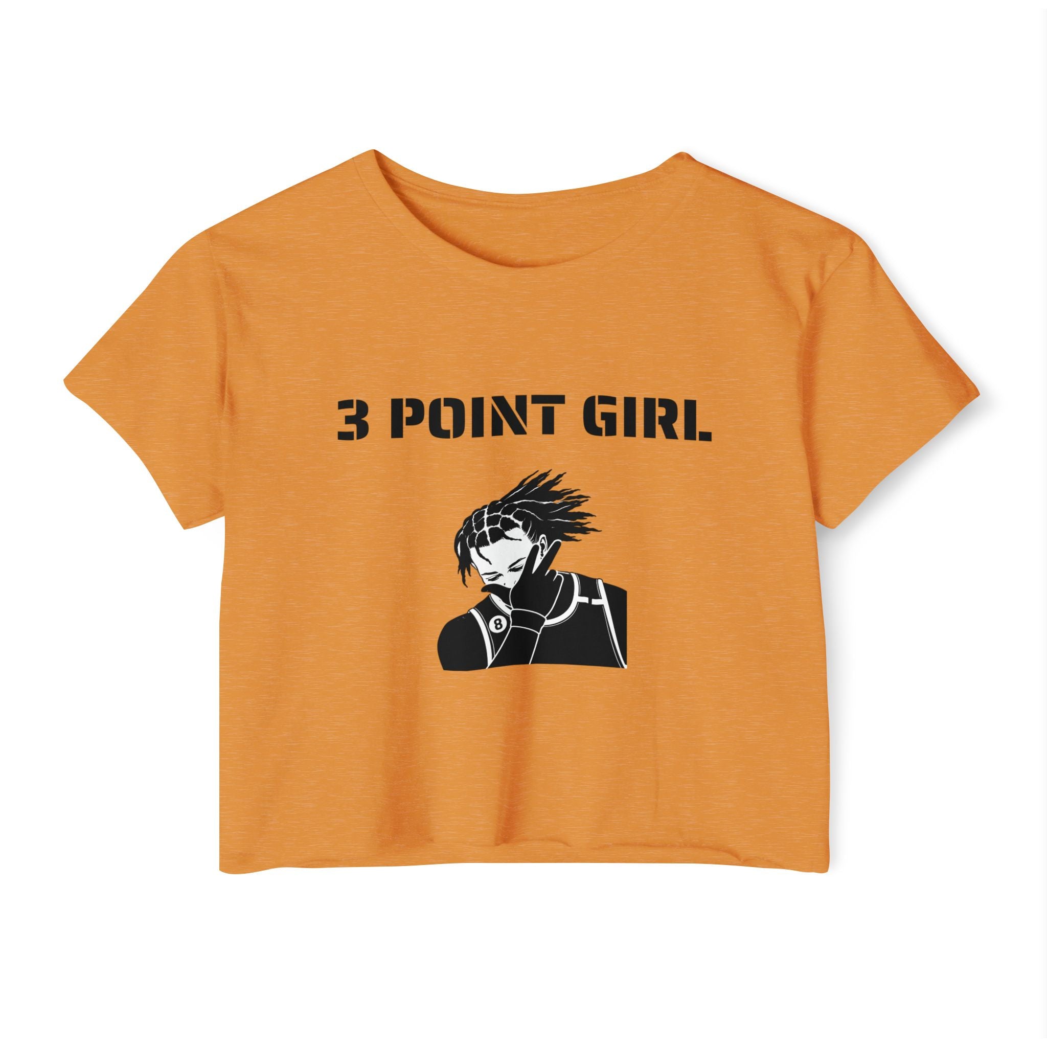 3 Point Girl Crop Top Tee | New York Knicks Jalen Brunson Basketball T-shirt