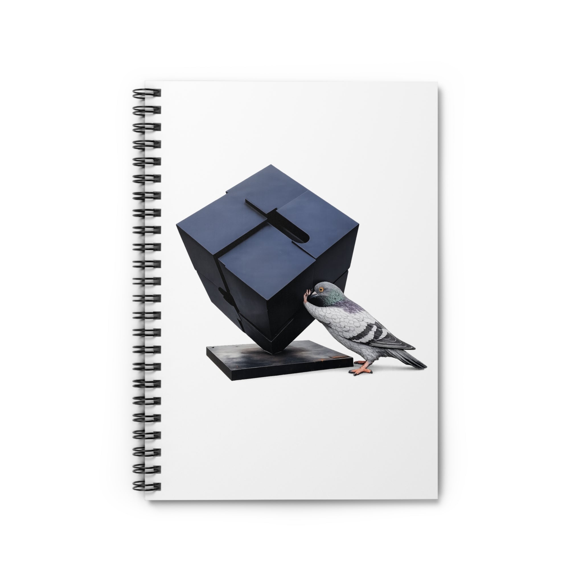 Customizable Astor Place NYC Pigeon Spiral Journal | East Village Bird Lovers Notebook
