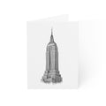 Empire State Building Greeting Cards— Minimal Architectural Sketch Note Cards with Envelopes
