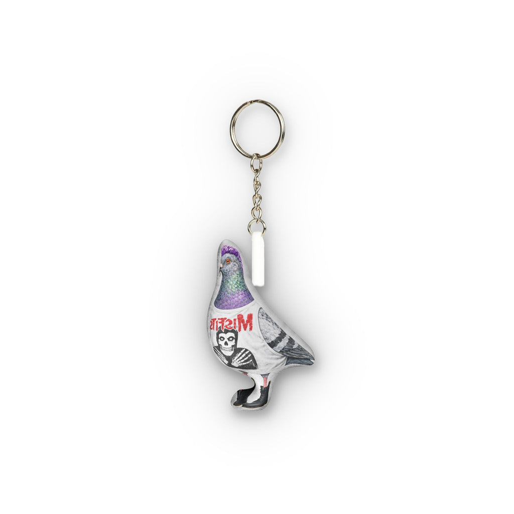 East Village NYC Pigeon Mini Plush Keychain |  New York Punk Rocker Bird Lovers Plushie Bag Charm