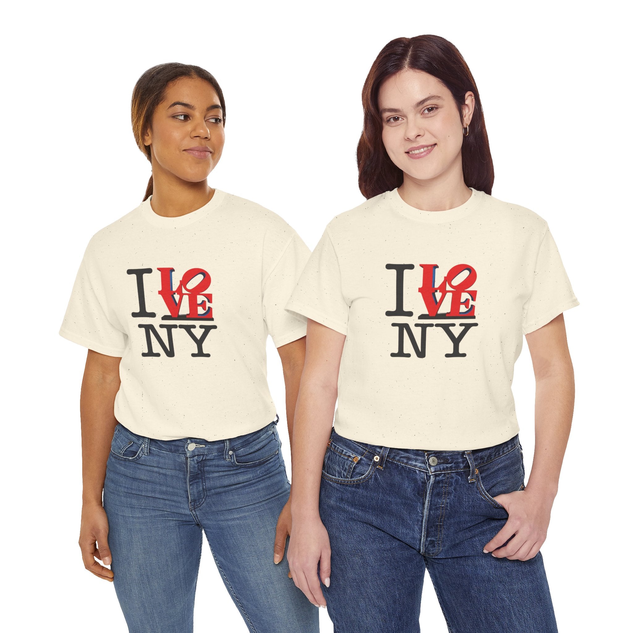 I Love NY Heavy Cotton Tee    NYC Gift Souvenir T-Shirt