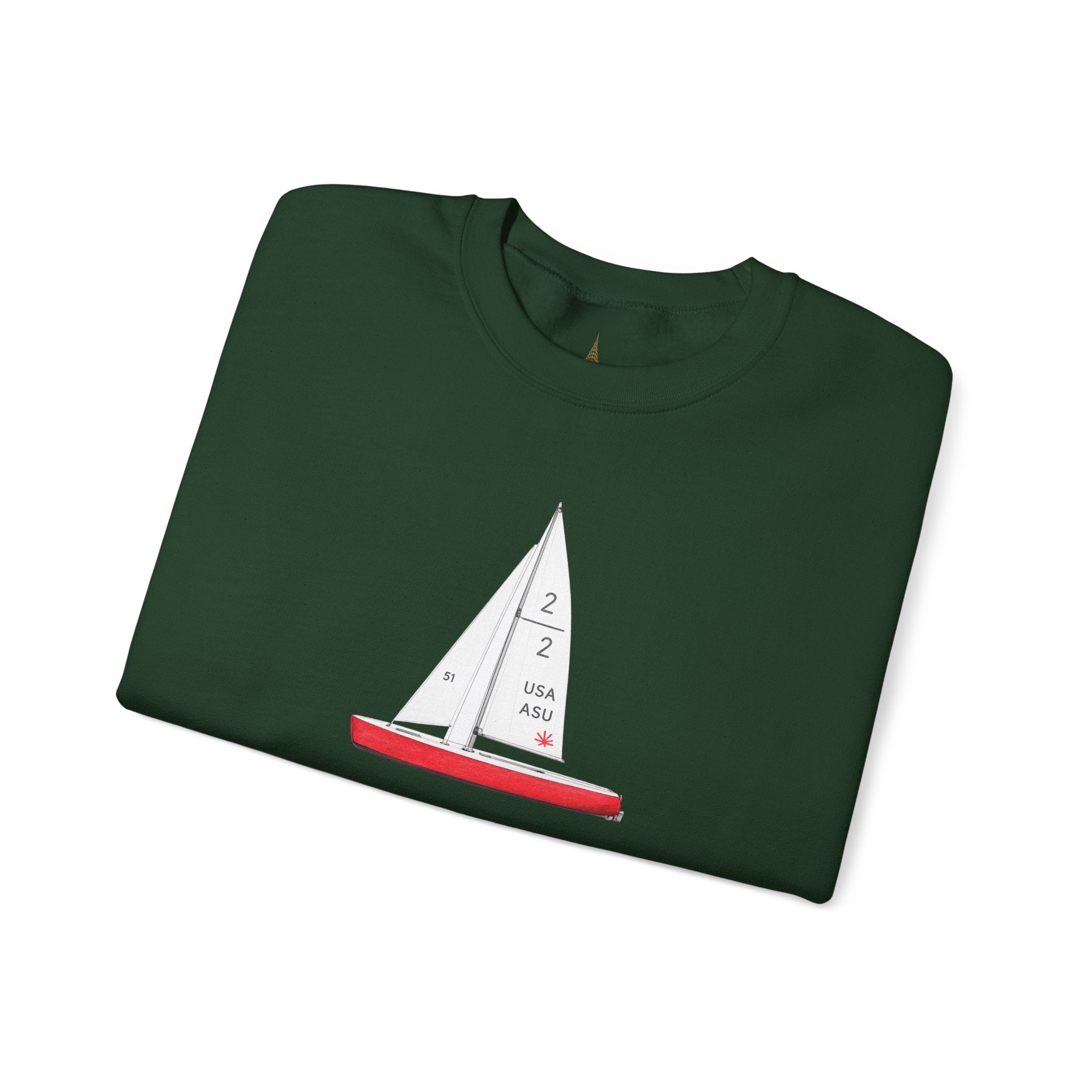 Sudadera con cuello redondo y diseño de velero del Central Park — Suéter gráfico náutico costero de NYC