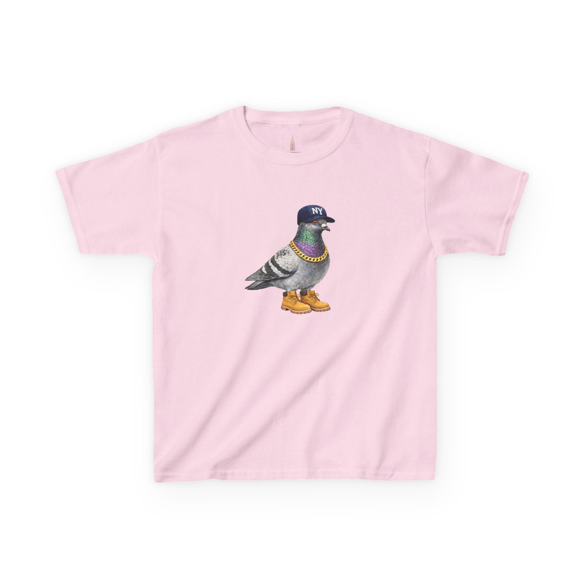 Customizable Bronx NYC Pigeon Kid Tee —  Cute Baseball Fan Bird T-Shirt for Children
