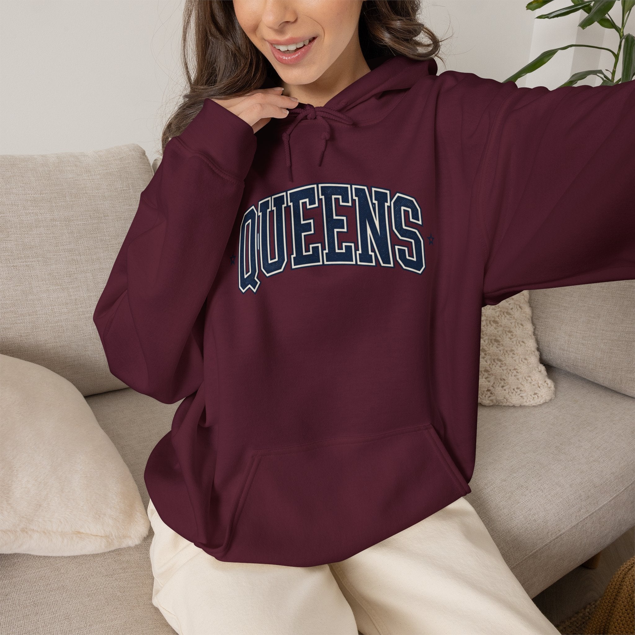 Queens Hoodie — Garment-Dyed Pullover Hooded Sweater