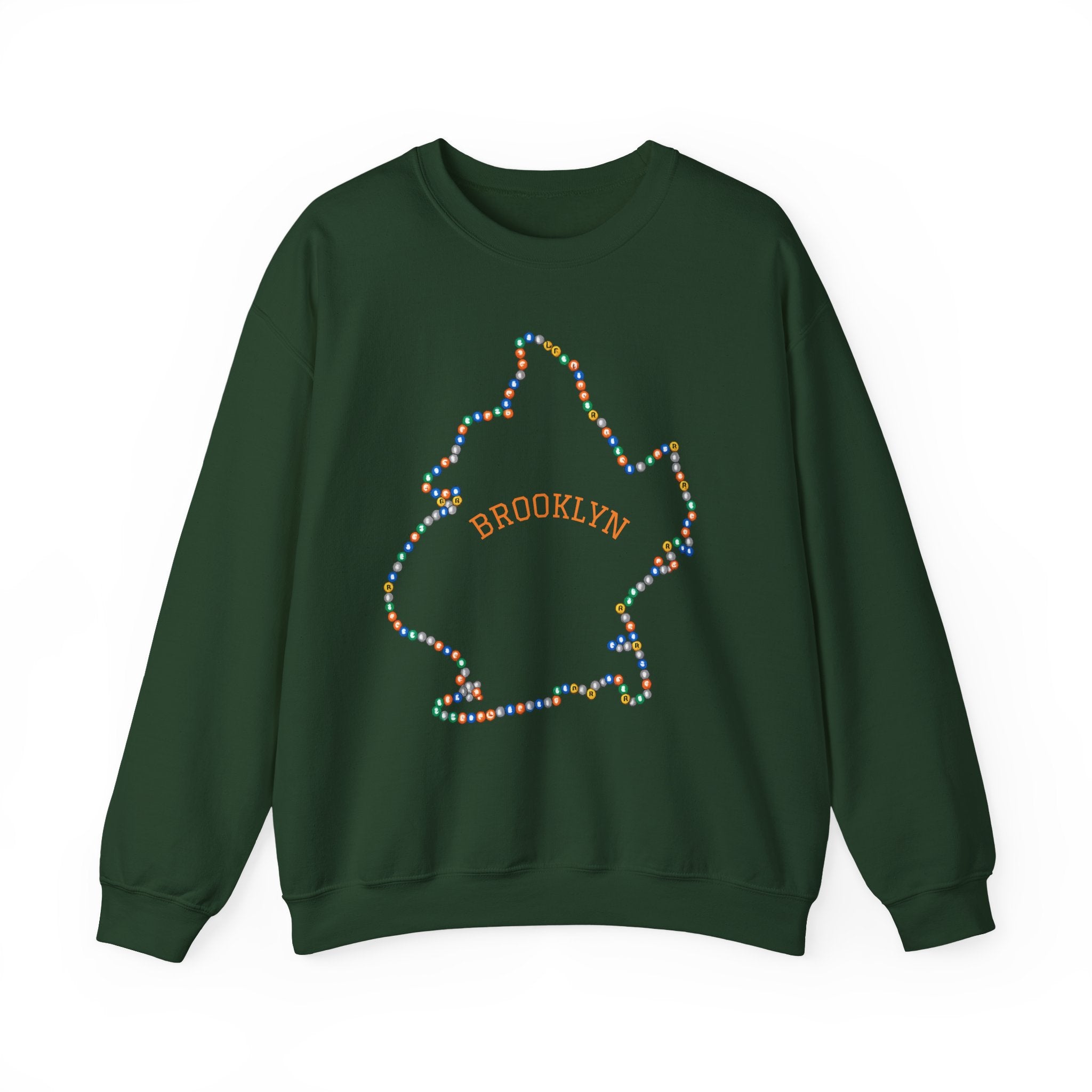 Sudadera con mapa del metro de Brooklyn | Suéter de cuello redondo de NYC