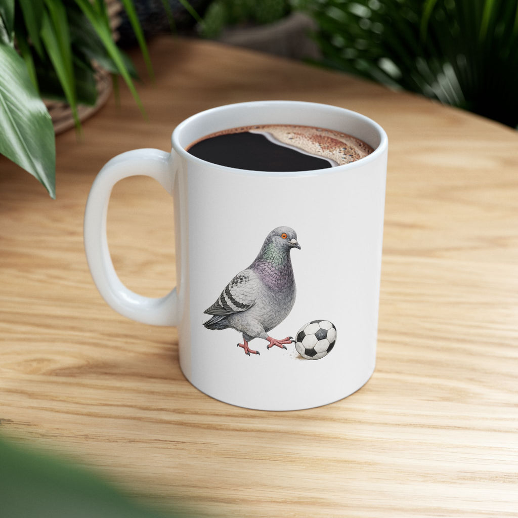 Customizable Corona NYC Pigeon Mug | Soccer Player Bird Lovers Ceramic Coffee Cup