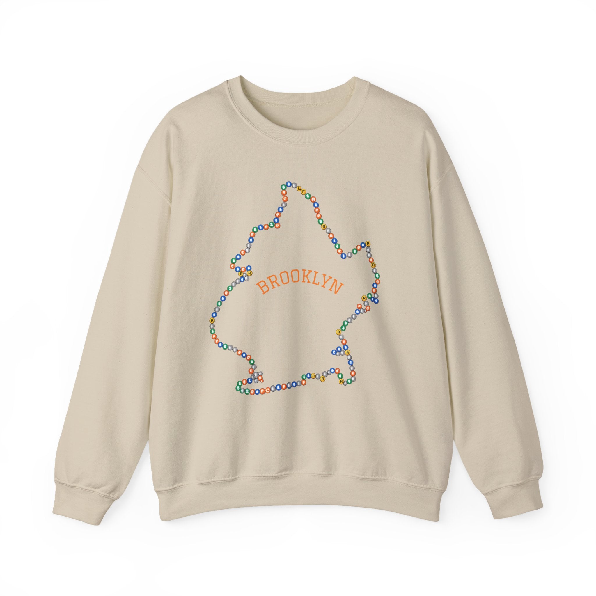 Sudadera con mapa del metro de Brooklyn | Suéter de cuello redondo de NYC