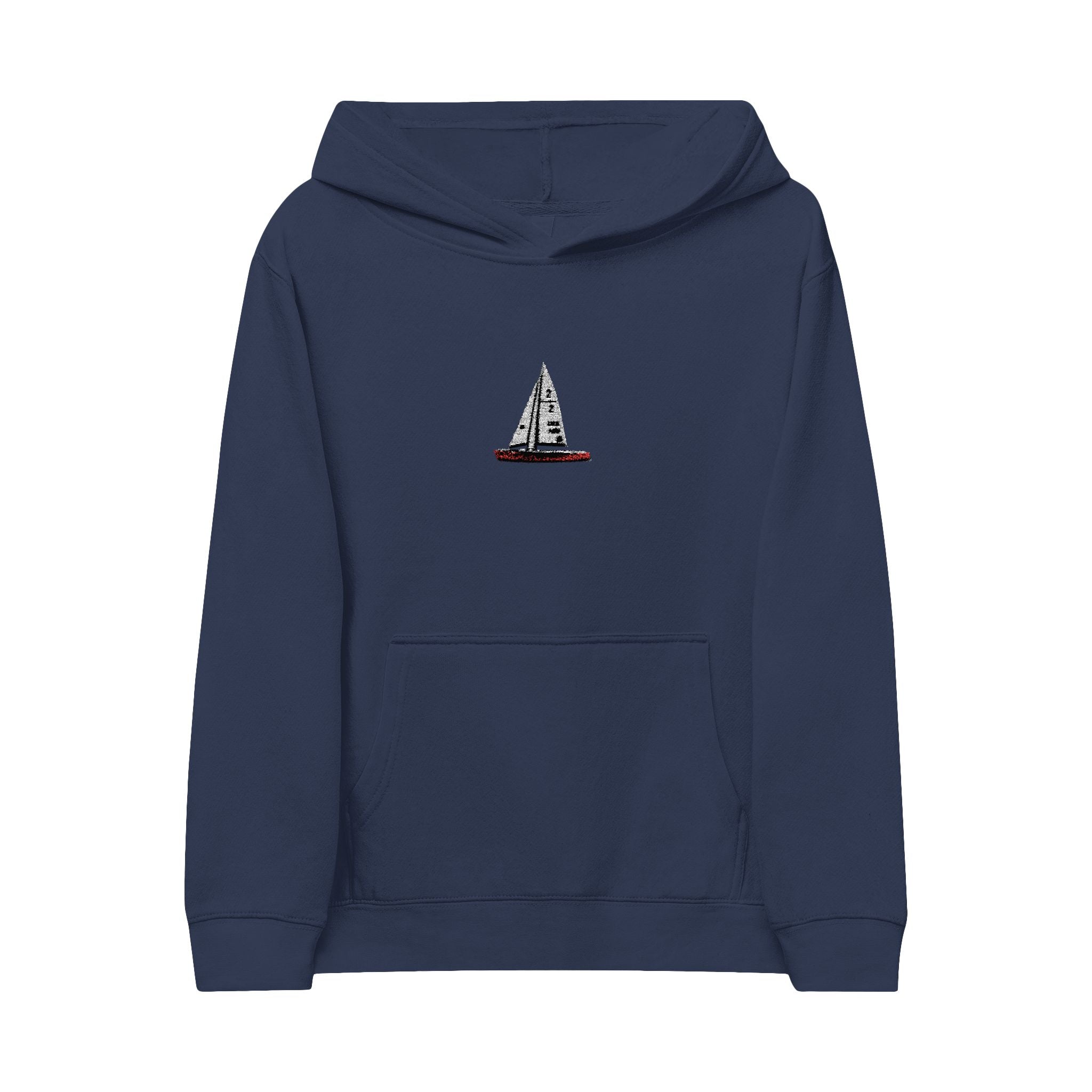 Central Park Model Sailboat NYC Kids Embroidered Sailboat Fleece Hoodie