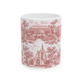 Pittsburgh Red Toile de Jouy Ceramic Mug — Pennsylavania Chinoiserie 11oz