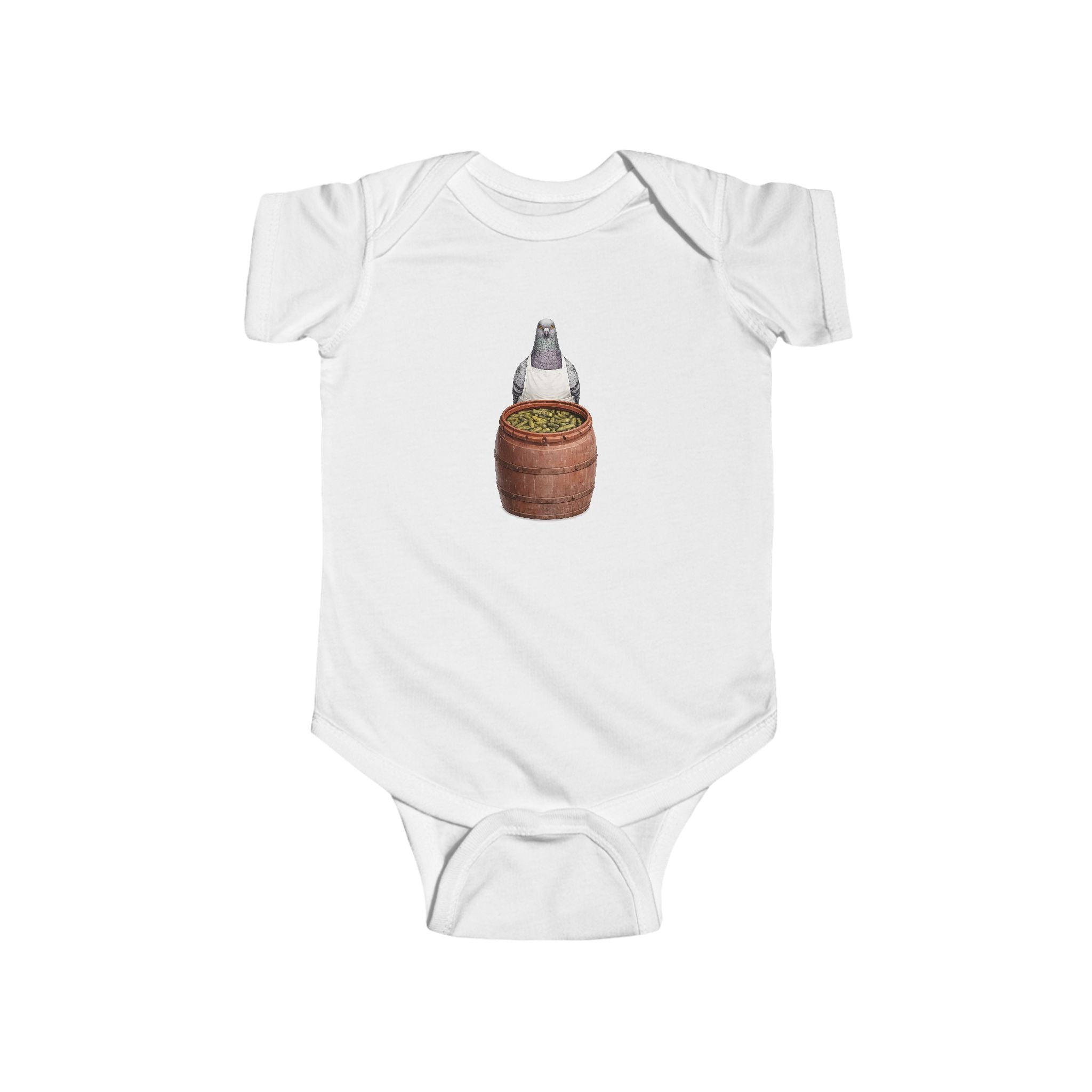 Customizable Lower East Side NYC Pigeon Baby Onesie | New Yorker Reveal Infant Bodysuit