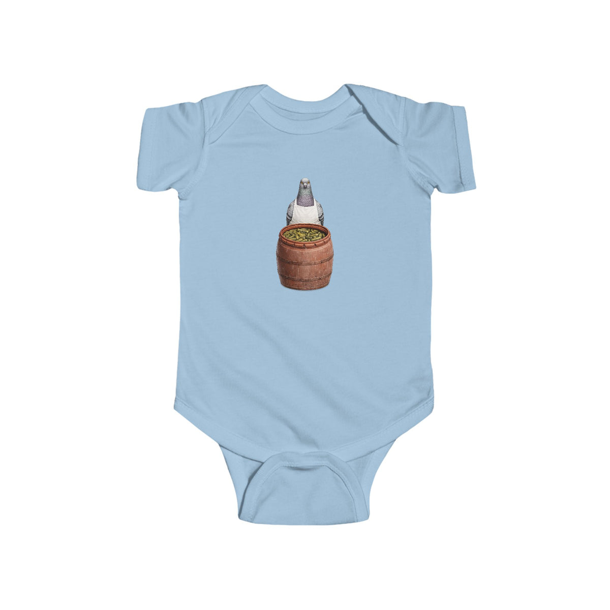 Customizable Lower East Side NYC Pigeon Baby Onesie | New Yorker Reveal Infant Bodysuit