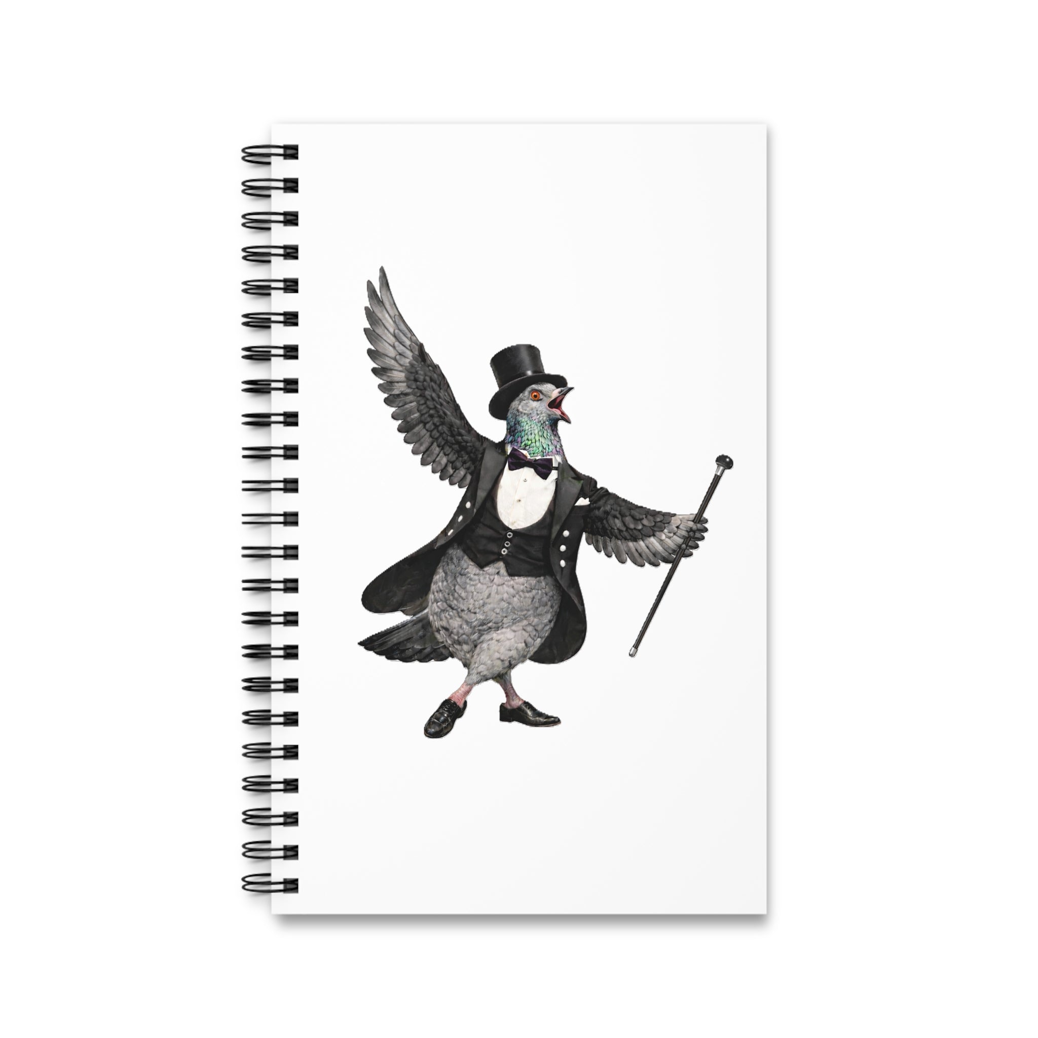 Customizable Broadway NYC Pigeon Spiral Journal | Cabaret Musical Theater Bird Lovers Notebook