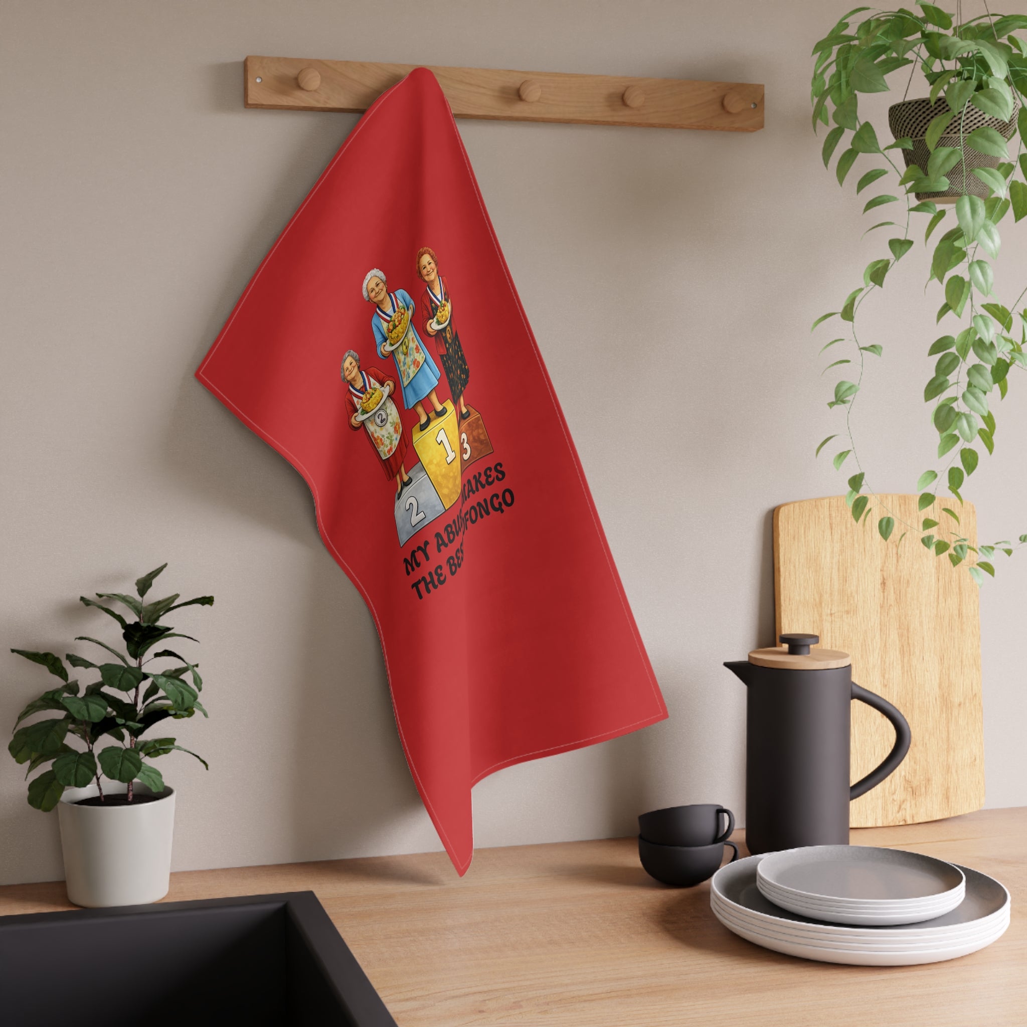 My Abuela Makes The Best Mofongo Tea Towel |  Abuela Cooking Competition Towel