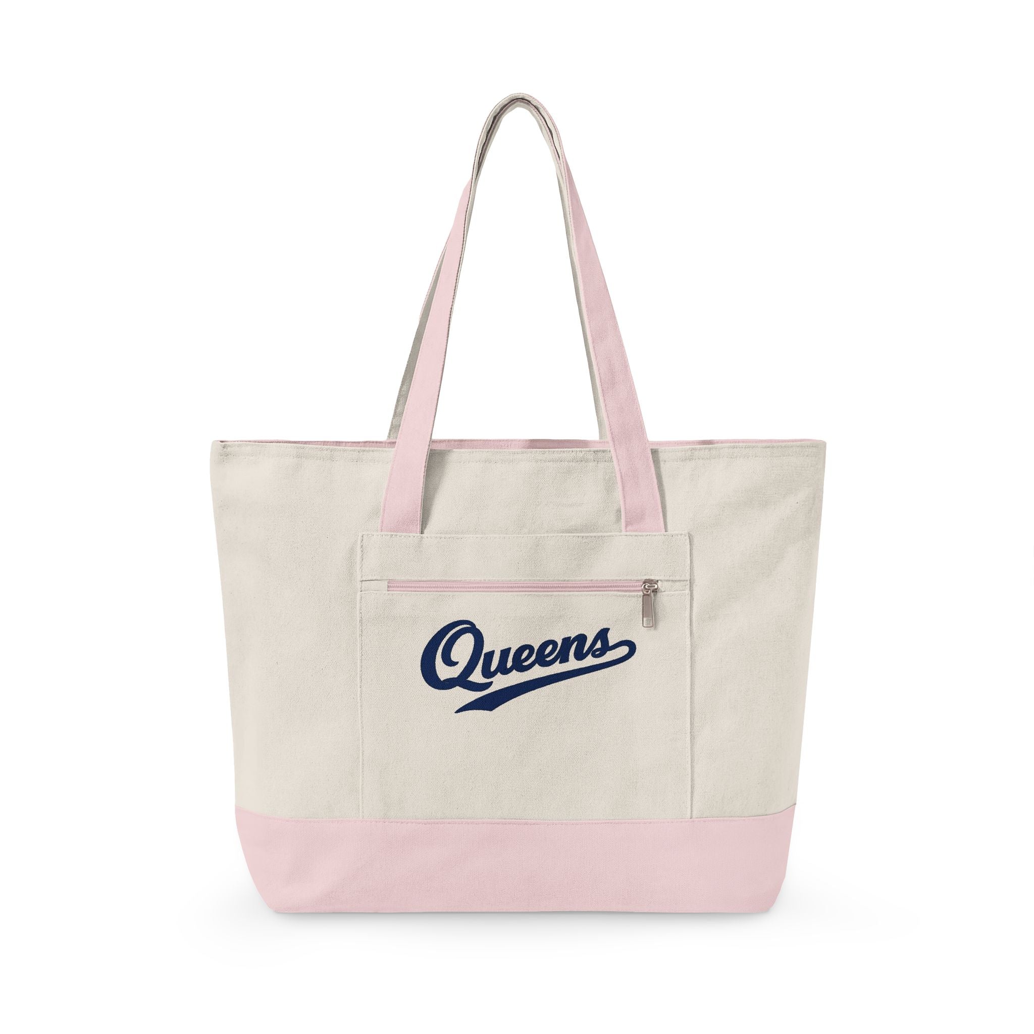 Queens Canvas Tote — Zippered Market Bag