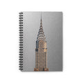 Cuaderno espiral del edificio Chrysler | Cuaderno plateado de arquitectura de Nueva York