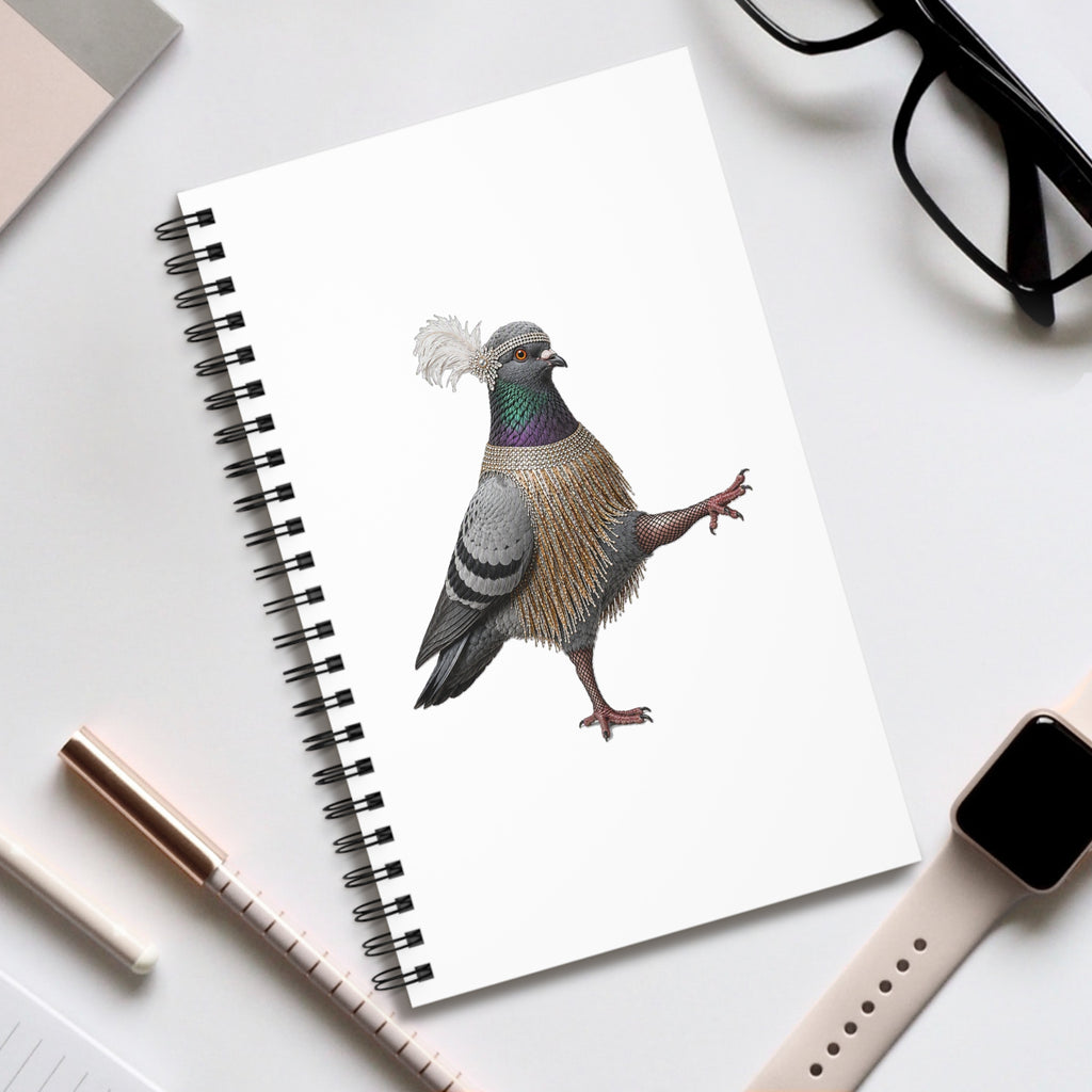 Customizable Rockefeller Center NYC Pigeon Spiral Journal | Bird Lovers Notebook