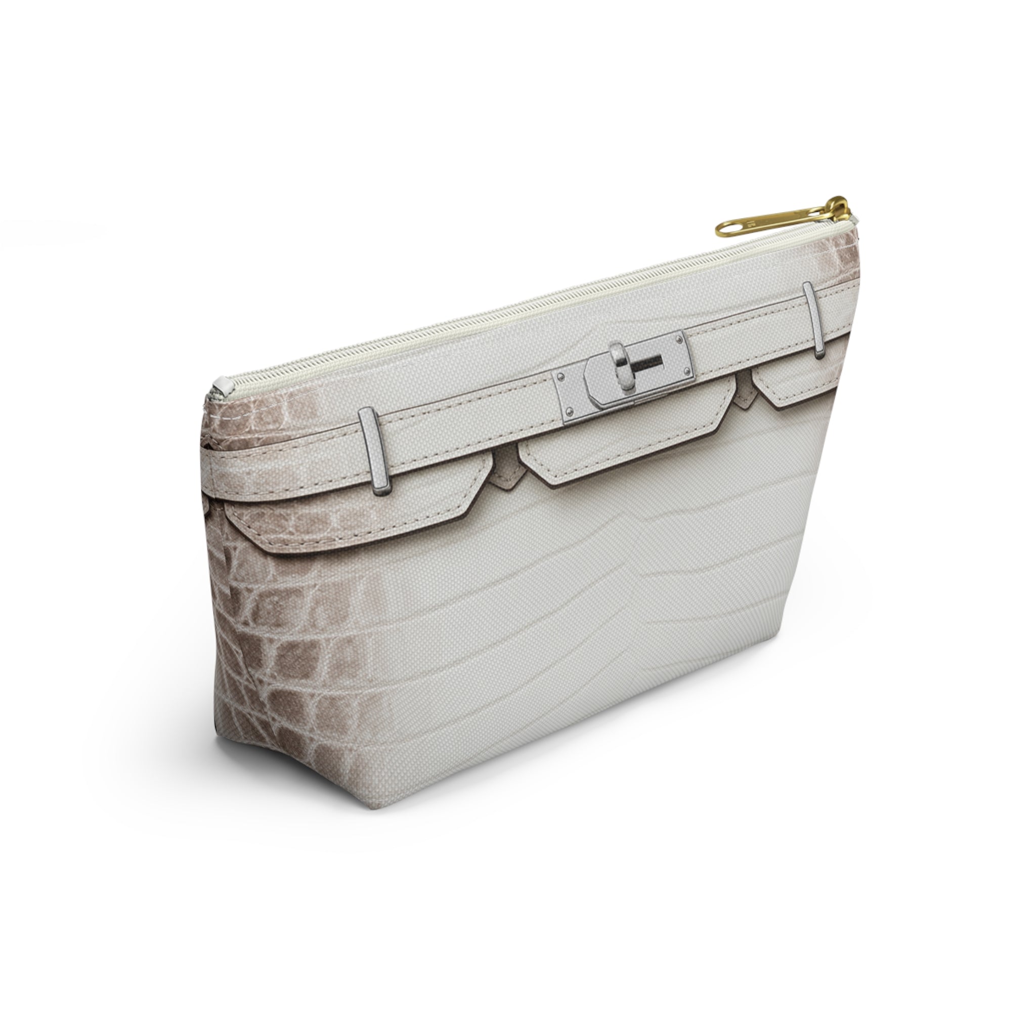 Canal Street White Makeup Bag —  T-Bottom Travel Bag
