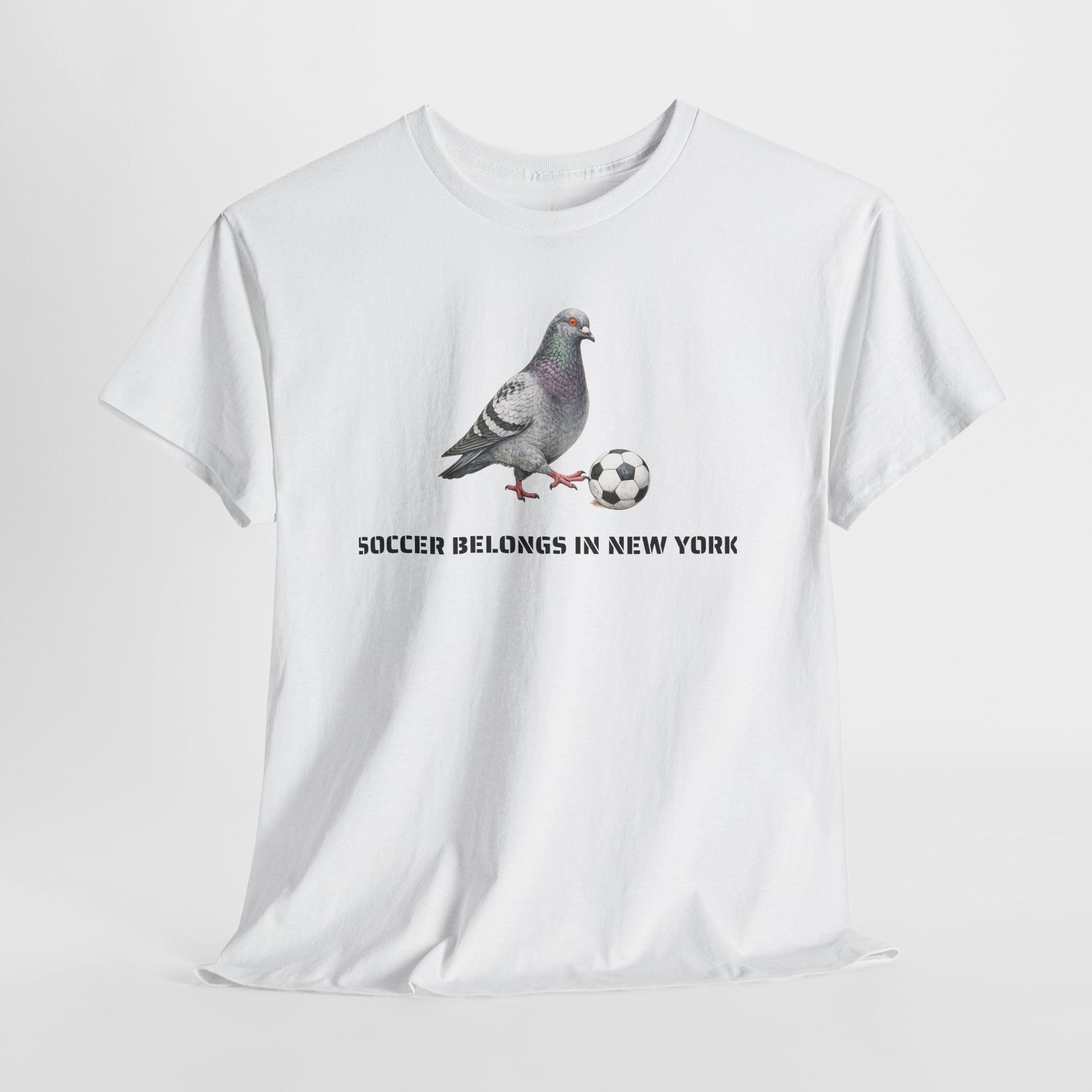Customizable Corona NYC Pigeon Soccer Belongs in New York T-Shirt | Soccer Player Tee