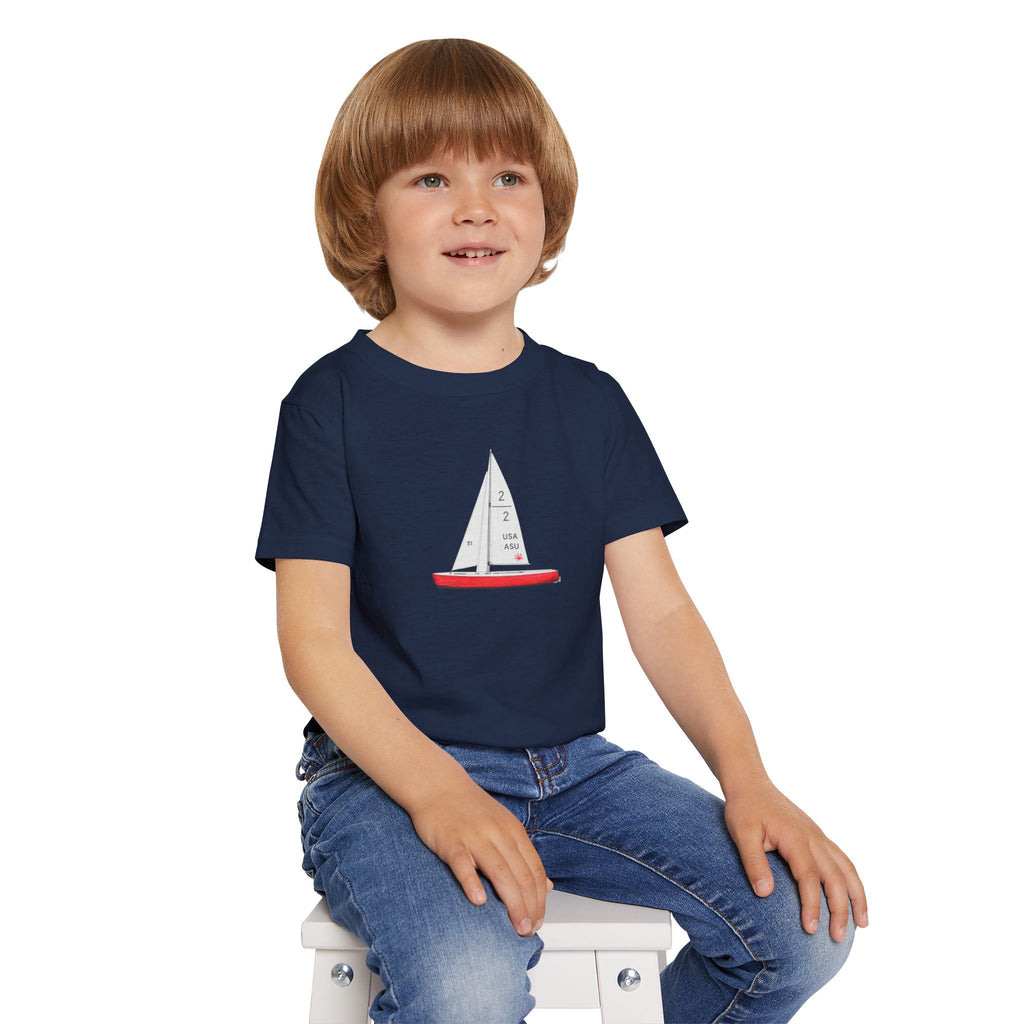 Central Park Model Sailboat NYC Kids Toddler T-Shirt — Sailboat Graphic Childrens Tee