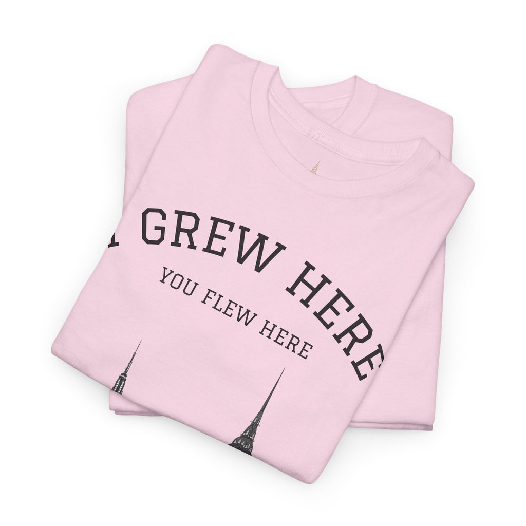 New York City Skyline Tee | I Grew Here You Flew Here Empire State & Chrysler Buildings Manhattan Tee