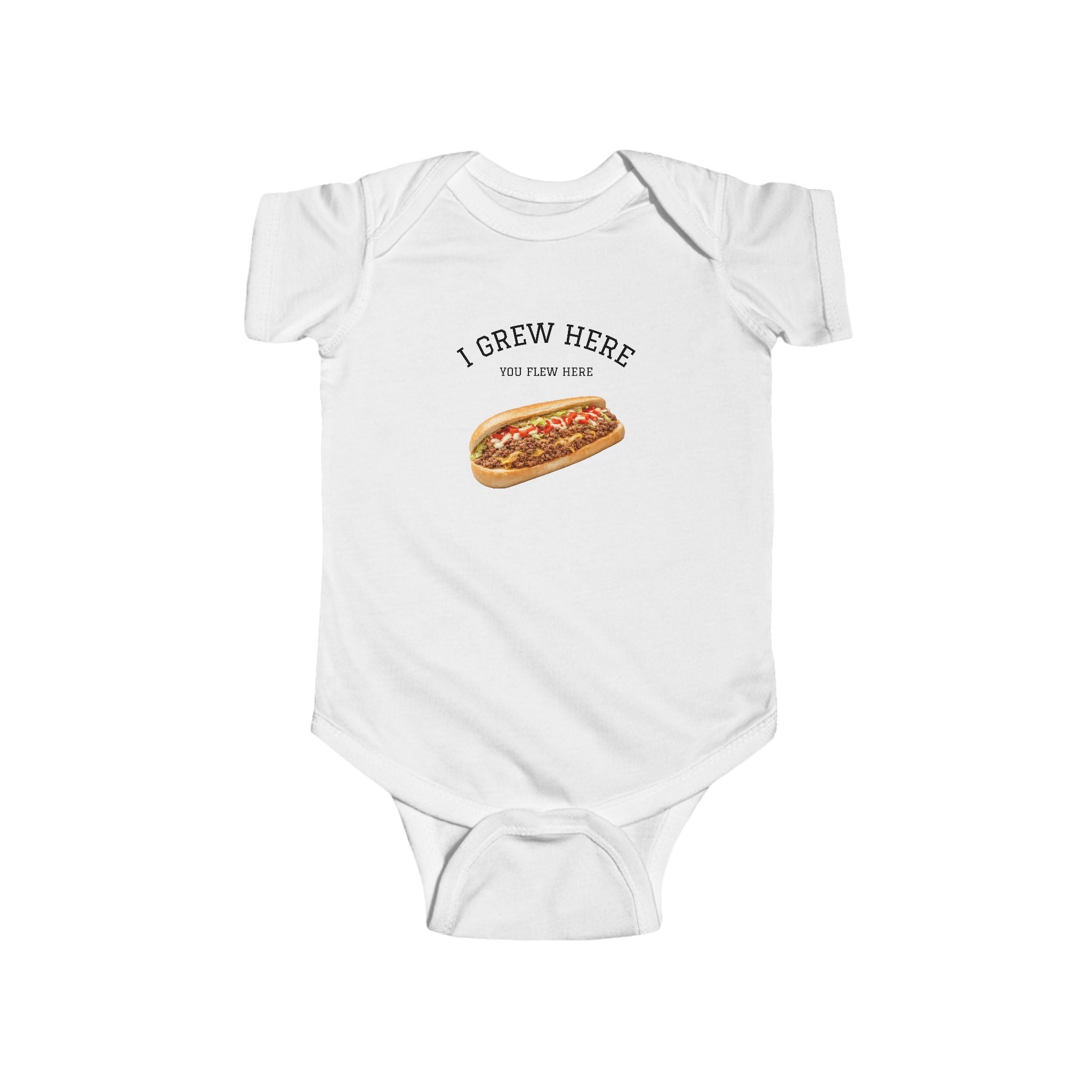 Chopped Cheese Baby Bodysuit | I Grew Here You Flew Here baby onesie