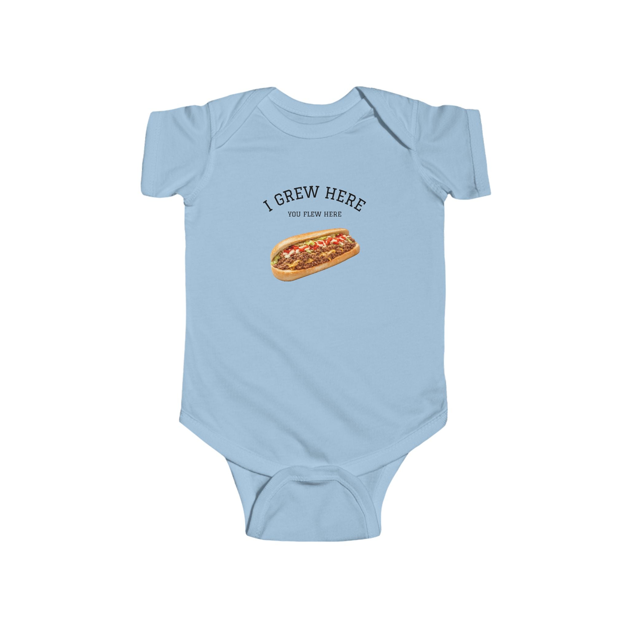 Chopped Cheese Baby Bodysuit | I Grew Here You Flew Here baby onesie